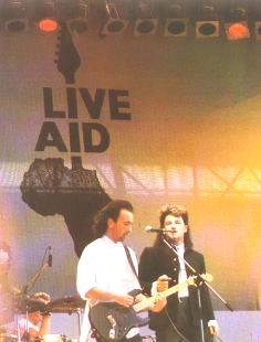 Photo of U2 at Live Aid, Wembley Stadium 13th July 1985